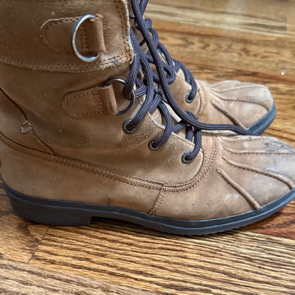 UGG Tan Suede Lace-Up Boots - Picture 6 of 6